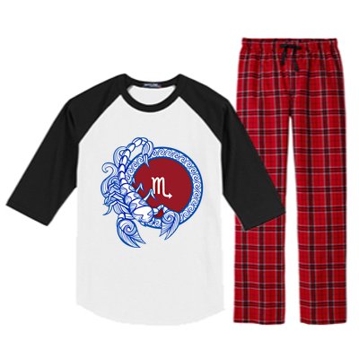 Scorpio November Birthday Gift Zodiac Sign Astrology Gift Raglan Sleeve Pajama Set