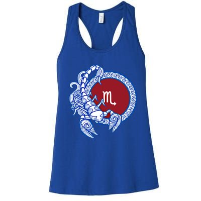 Scorpio November Birthday Gift Zodiac Sign Astrology Gift Women's Racerback Tank