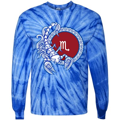 Scorpio November Birthday Gift Zodiac Sign Astrology Gift Tie-Dye Long Sleeve Shirt