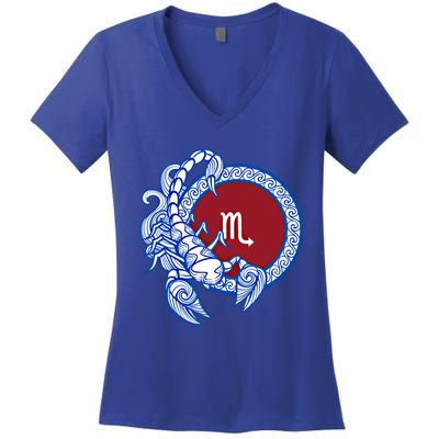 Scorpio November Birthday Gift Zodiac Sign Astrology Gift Women's V-Neck T-Shirt