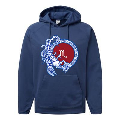 Scorpio November Birthday Gift Zodiac Sign Astrology Gift Performance Fleece Hoodie