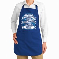Some Nurses Born Awesome But Real Heroes Born In April Funny Gift Apron