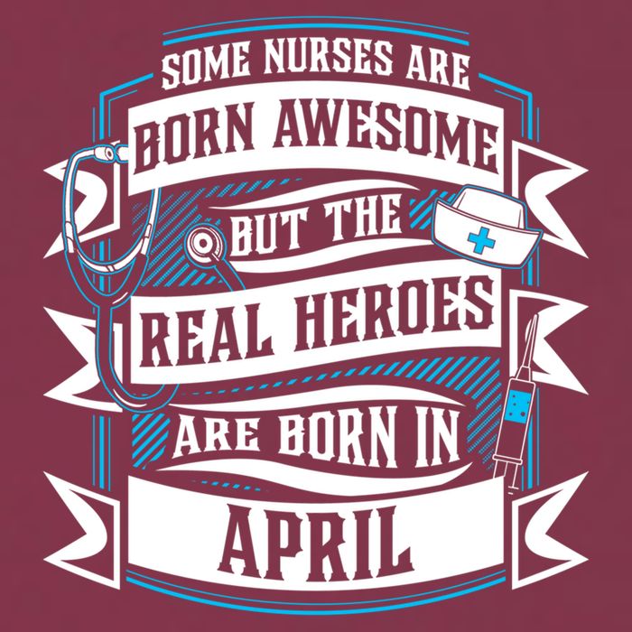 Some Nurses Born Awesome But Real Heroes Born In April Funny Gift 16oz Travel Tumbler