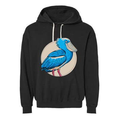 Shoebill National Bird Day Ornithologist Whale Bill Stork Garment-Dyed Fleece Hoodie