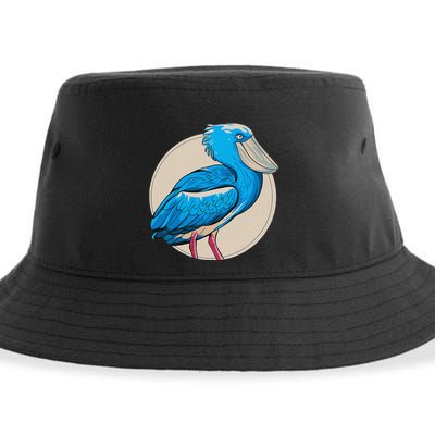 Shoebill National Bird Day Ornithologist Whale Bill Stork Sustainable Bucket Hat