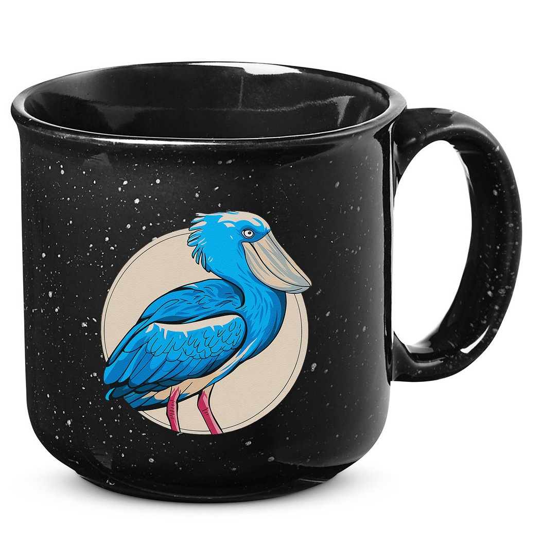 Shoebill National Bird Day Ornithologist Whale Bill Stork 15oz Campfire Ceramic Mug