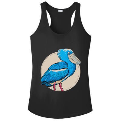Shoebill National Bird Day Ornithologist Whale Bill Stork Ladies PosiCharge Competitor Racerback Tank