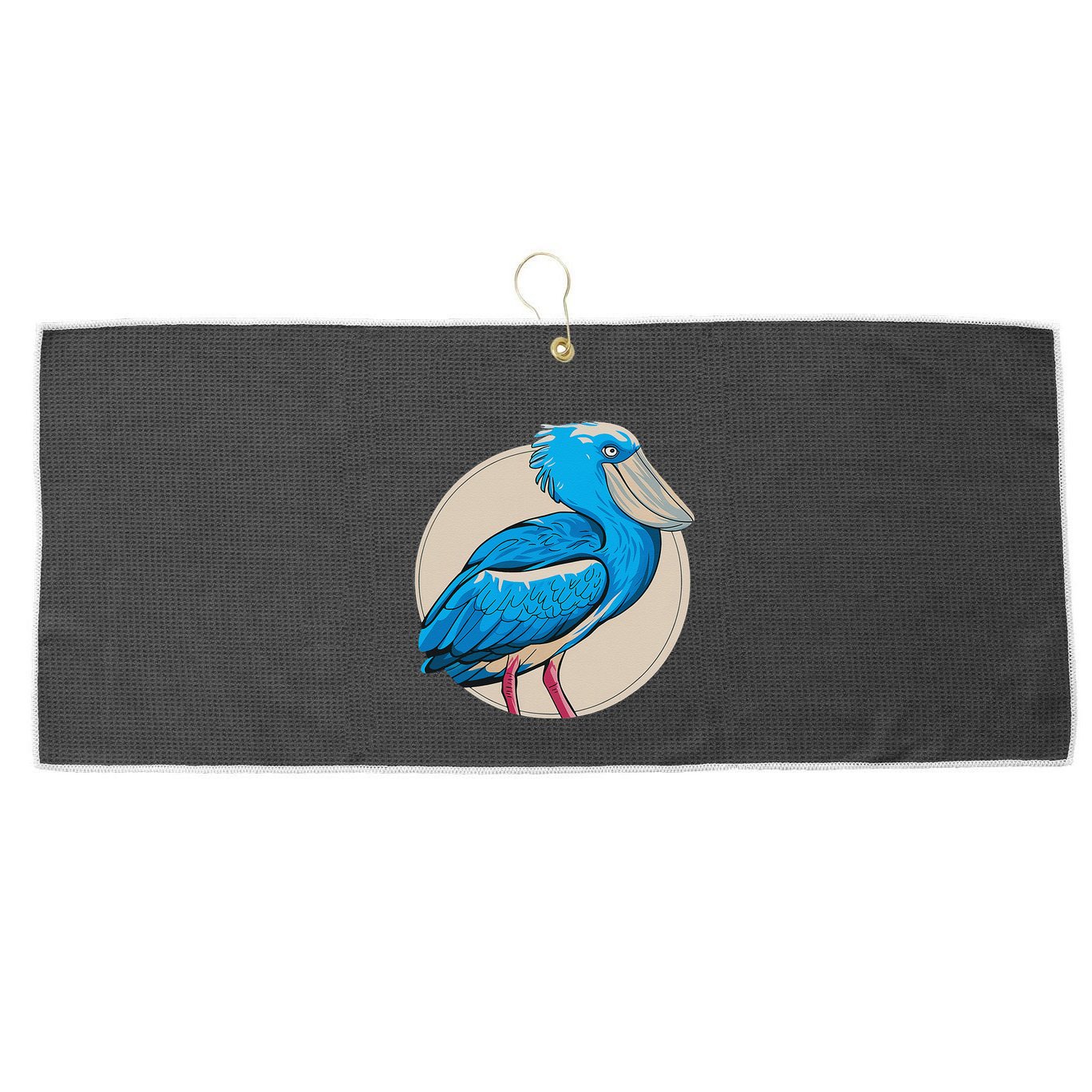 Shoebill National Bird Day Ornithologist Whale Bill Stork Large Microfiber Waffle Golf Towel