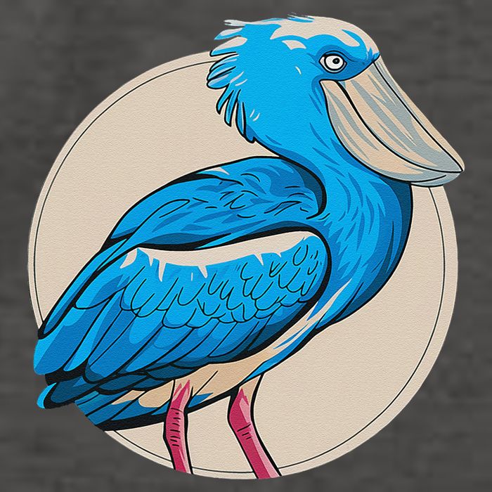 Shoebill National Bird Day Ornithologist Whale Bill Stork Vector Backpack