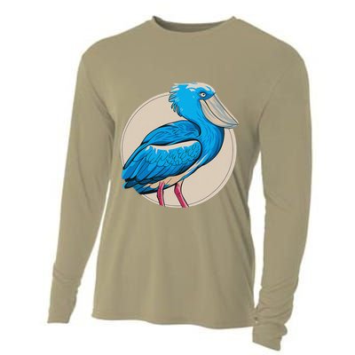 Shoebill National Bird Day Ornithologist Whale Bill Stork Cooling Performance Long Sleeve Crew