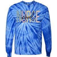 School Nursing Boho School Nurse Gift Tie-Dye Long Sleeve Shirt