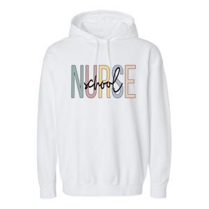 School Nursing Boho School Nurse Gift Garment-Dyed Fleece Hoodie