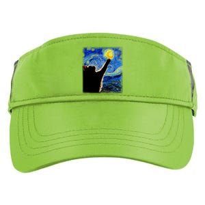 Starry Night Cat Van Gogh Cat Cat Lover Cat Mom Cat Dad Adult Drive Performance Visor