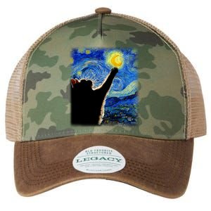 Starry Night Cat Van Gogh Cat Cat Lover Cat Mom Cat Dad Legacy Tie Dye Trucker Hat