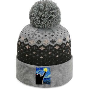 Starry Night Cat Van Gogh Cat Cat Lover Cat Mom Cat Dad The Baniff Cuffed Pom Beanie