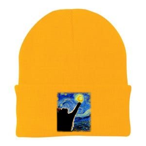 Starry Night Cat Van Gogh Cat Cat Lover Cat Mom Cat Dad Knit Cap Winter Beanie