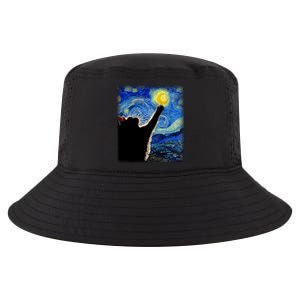 Starry Night Cat Van Gogh Cat Cat Lover Cat Mom Cat Dad Cool Comfort Performance Bucket Hat