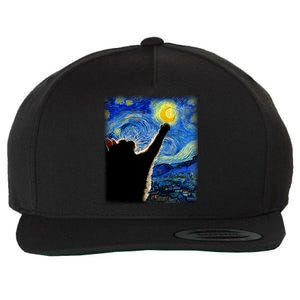 Starry Night Cat Van Gogh Cat Cat Lover Cat Mom Cat Dad Wool Snapback Cap