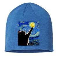 Starry Night Cat Van Gogh Cat Cat Lover Cat Mom Cat Dad Sustainable Beanie