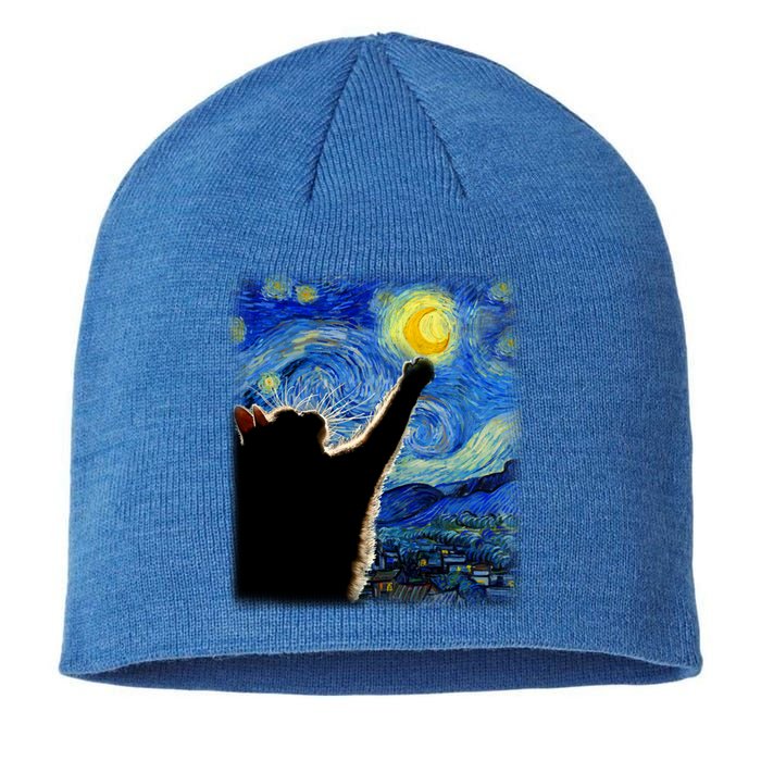 Starry Night Cat Van Gogh Cat Cat Lover Cat Mom Cat Dad Sustainable Beanie