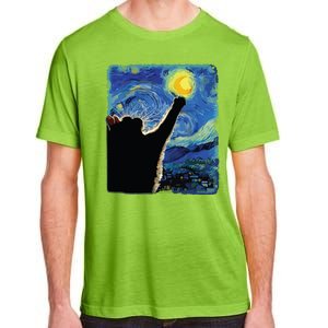 Starry Night Cat Van Gogh Cat Cat Lover Cat Mom Cat Dad Adult ChromaSoft Performance T-Shirt