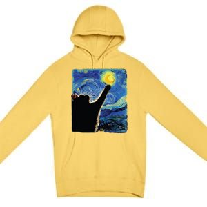 Starry Night Cat Van Gogh Cat Cat Lover Cat Mom Cat Dad Premium Pullover Hoodie