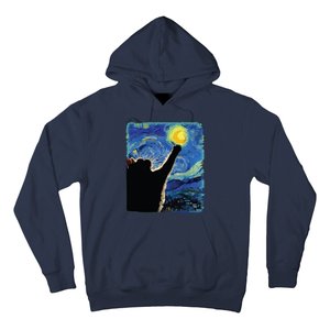 Starry Night Cat Van Gogh Cat Cat Lover Cat Mom Cat Dad Hoodie