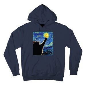 Starry Night Cat Van Gogh Cat Cat Lover Cat Mom Cat Dad Tall Hoodie