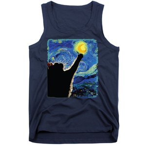 Starry Night Cat Van Gogh Cat Cat Lover Cat Mom Cat Dad Tank Top