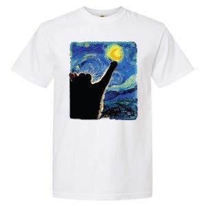 Starry Night Cat Van Gogh Cat Cat Lover Cat Mom Cat Dad Garment-Dyed Heavyweight T-Shirt