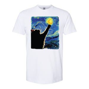 Starry Night Cat Van Gogh Cat Cat Lover Cat Mom Cat Dad Softstyle CVC T-Shirt