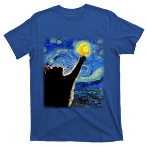 Starry Night Cat Van Gogh Cat Cat Lover Cat Mom Cat Dad Great Gift T-Shirt