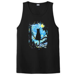 Starry Night Cat Van Gogh Cat PosiCharge Competitor Tank