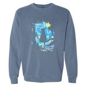 Starry Night Cat Van Gogh Cat Garment-Dyed Sweatshirt