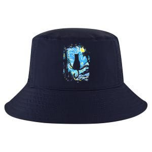 Starry Night Cat Van Gogh Cat Cool Comfort Performance Bucket Hat