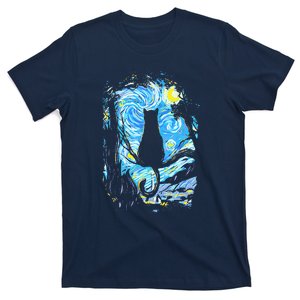 Starry Night Cat Van Gogh Cat T-Shirt