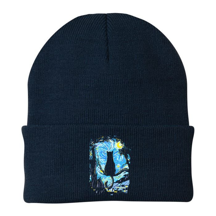 Starry Night Cat Van Gogh Cat Knit Cap Winter Beanie