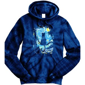 Starry Night Cat Van Gogh Cat Tie Dye Hoodie