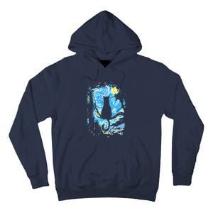 Starry Night Cat Van Gogh Cat Tall Hoodie