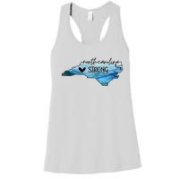 Support North Carolina Stay Western Strong Nc State Women's Racerback Tank