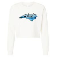 Support North Carolina Stay Western Strong Nc State Cropped Pullover Crew