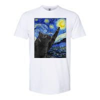 Starry Night Cat Artwork Softstyle CVC T-Shirt