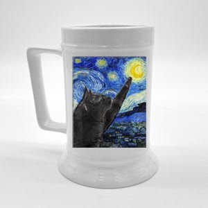 Starry Night Cat Artwork Beer Stein