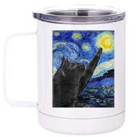 Starry Night Cat Artwork 12 oz Stainless Steel Tumbler Cup