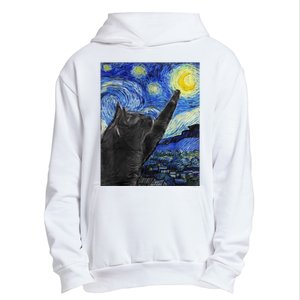 Starry Night Cat Artwork Urban Pullover Hoodie