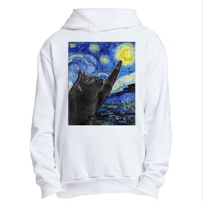 Starry Night Cat Artwork Urban Pullover Hoodie