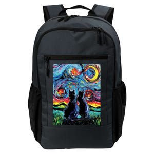 Scary Night Cat Van Gogh Art Daily Commute Backpack