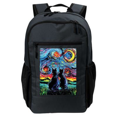 Scary Night Cat Van Gogh Art Daily Commute Backpack