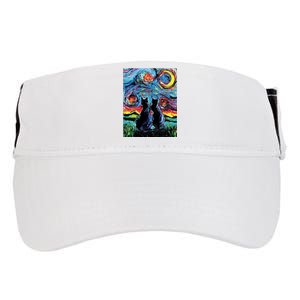 Scary Night Cat Van Gogh Art Adult Drive Performance Visor