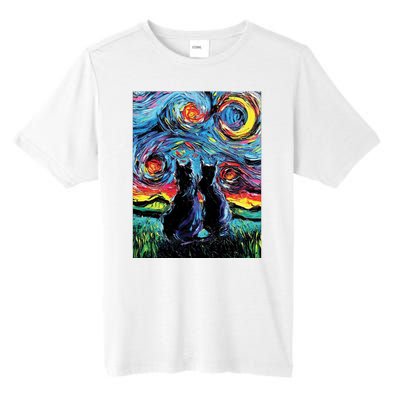 Scary Night Cat Van Gogh Art Tall Fusion ChromaSoft Performance T-Shirt